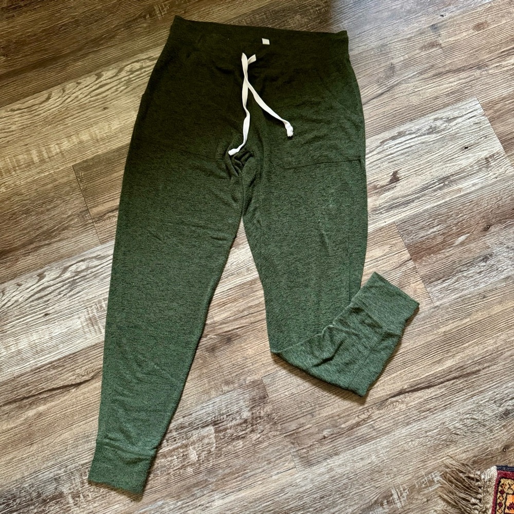 Xhilaration Green & Black Drawstring Joggers Size Small